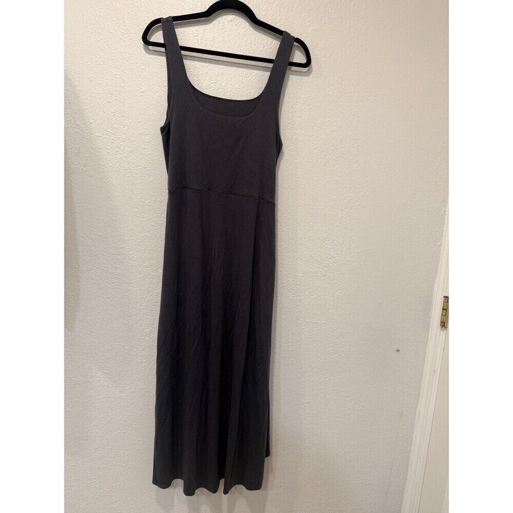 Quince Women’s Dress Tencel Jersey Side Tie Midi Large Carbon Grey - Picture 4 of 8
